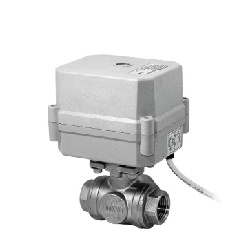 Motorized 3Way Ball Valve with KLD20S and PTFE Seal