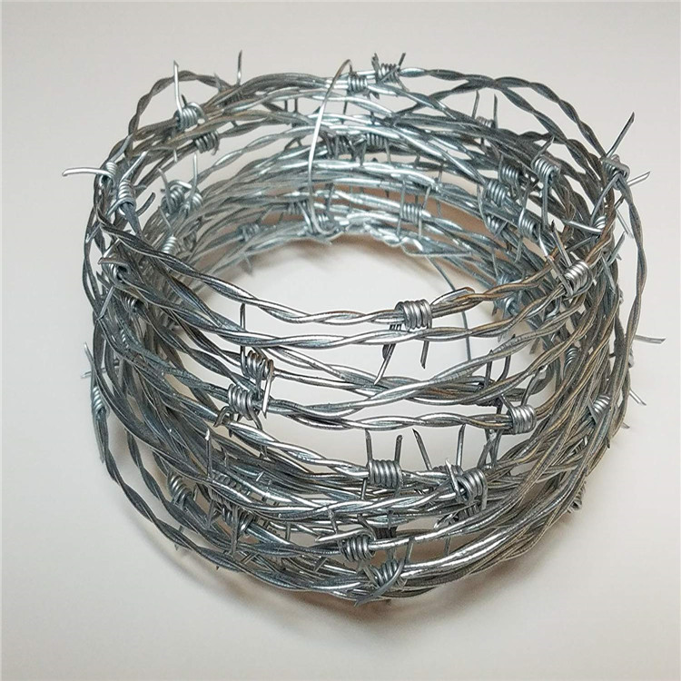 Double strands 4 points galvanized barbed wire