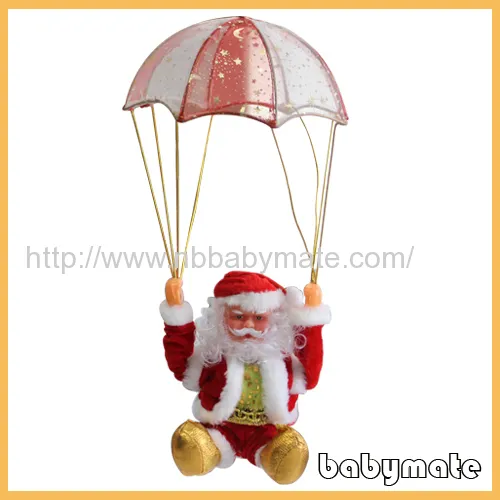 On Show Time Of Parachuting Santa Claus 