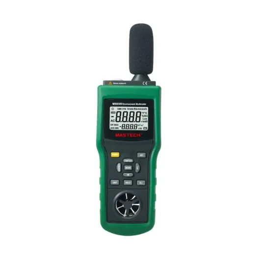MASTECH MS6300 Environmental Detector: Thermohygrometer, Illuminance, Anemometer, Noise Meter