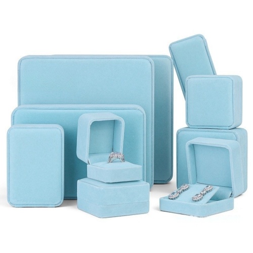 High-end rounded corner velvet accessories packaging box