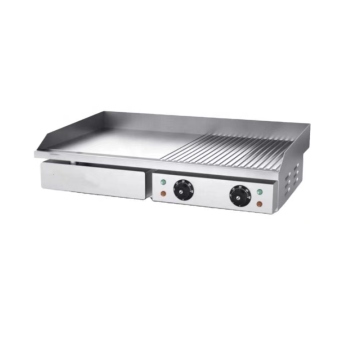 Grill a piastra elettrica in acciaio inossidabile commerciale ruitai