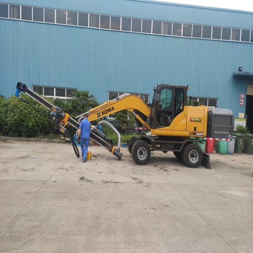 Excavator Converted Drilling Rig for Digging and Cutting