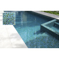 Mixed Blue and Green Molten Glass Pool Tiles