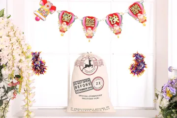 2016 hot sale cheap Santa sank cotton canvas Christmas gift bag with draw string.