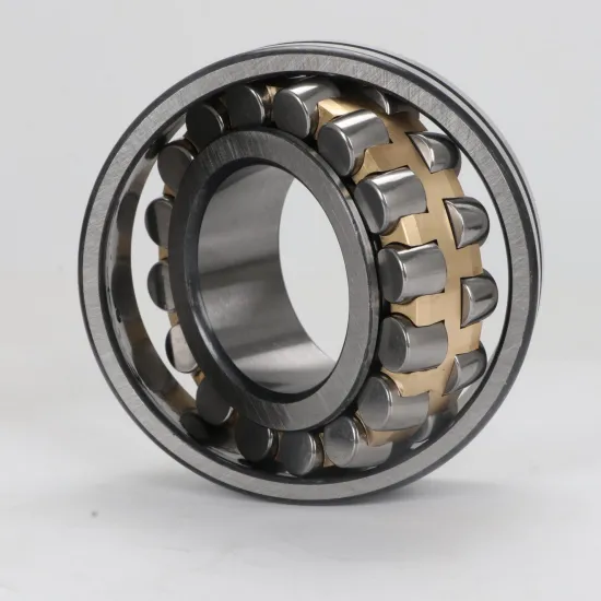 Double row self-aligning roller bearing with brass cage