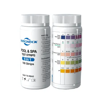 5Way Swimming Pool Test Strips 5 In1