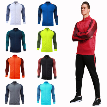 Men's Sport Soccer Tracksuit Coat Jacket Jersey Football Jacket Long Sleeve Outdoor Sports Training suit Uniform Set