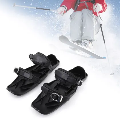 Mini Snowboard Shoes Outdoor Snowboard Blade Shoes Adjustable Binding Portable Ski Shoes Outdoor Sports Accessories