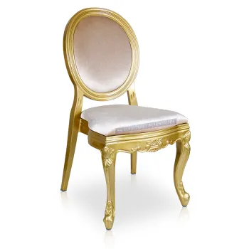 Modern Luxury Gold Dining Chairs for Hotels, Weddings, and Malls - Wholesale Metal Furniture