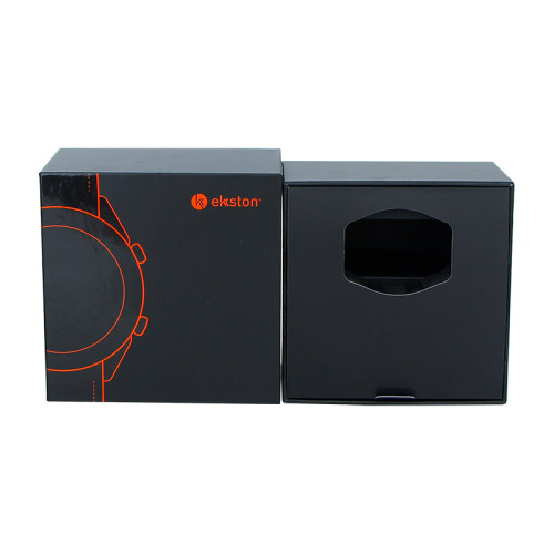 Магнитная крышка черная подарочная электронная коробка с рукавом