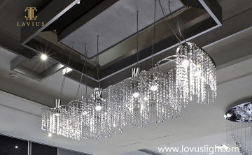 Large k9 crystal chandelier science and technology museum exhibition hall chandelier popular crystal creative chandelier