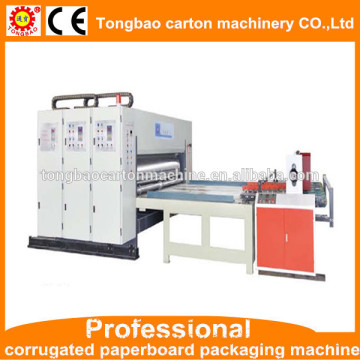 chain feeder corrugated carton box 2 color printing slotting machine with auto feeder
