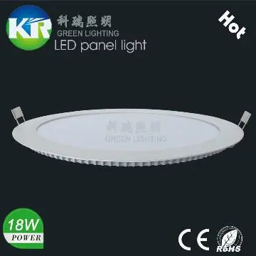 sidelit LED ceiling light round panel office application