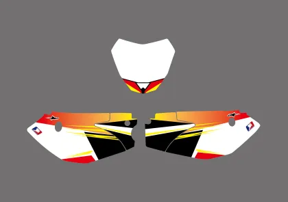 New Style TEAM GRAPHICS&BACKGROUNDS DECAL STICKERS Kits For YAMAHA TTR110 DIRT pit bike (Yellow/Red)
