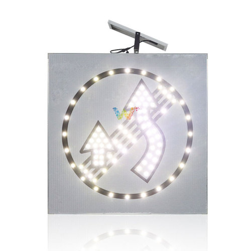 1000mm aluminium road warning solar traffic sign