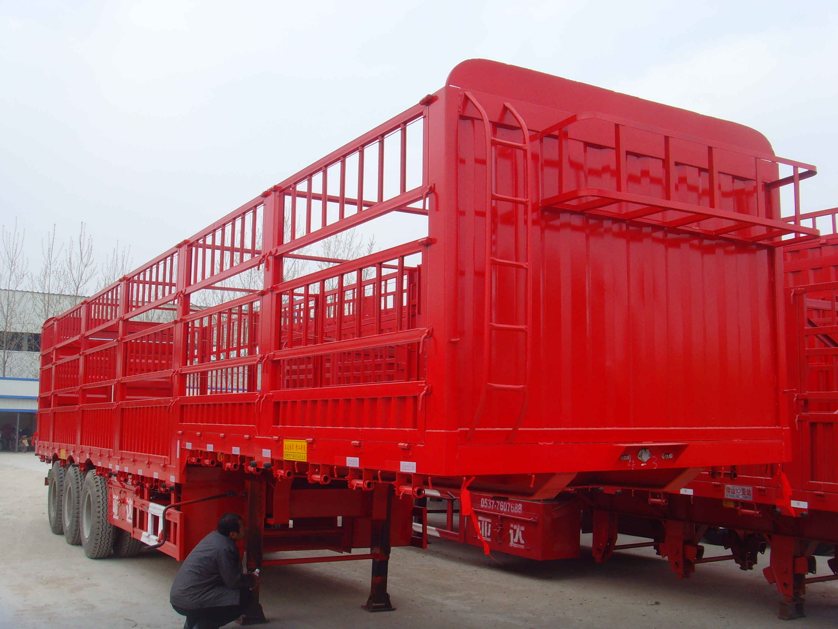 Gooseneck Stake Semi Trailer