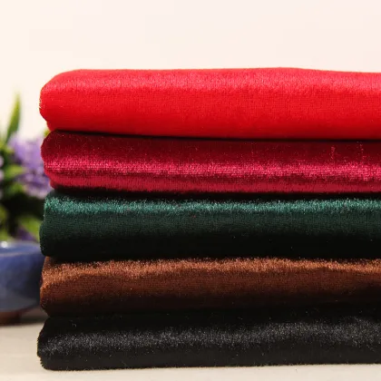 Burgundy Velvet Fabric for Event Decoration