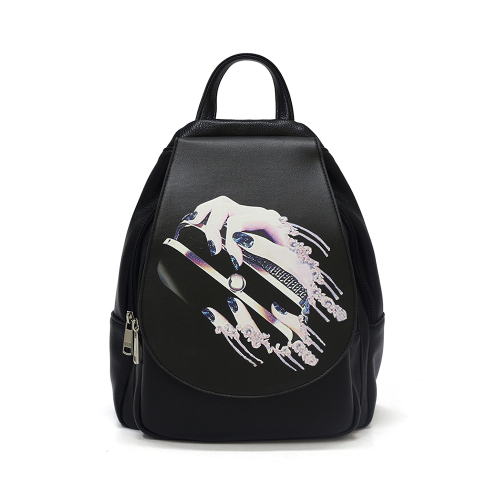 Student print pattern anti theft backpack
