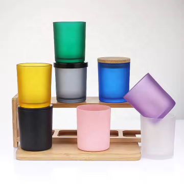 Snw groothandel luxe matglas kaarsenpotten met deksels