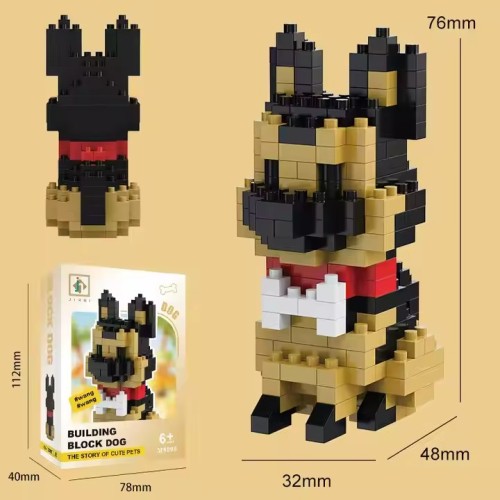 Pet Building Blocks Dog Series plastic toy