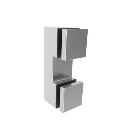 Glass panel hardware shower door glass support clamp