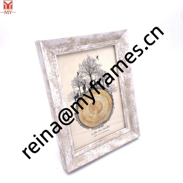 PS White Decorative Design Wide Border Picture Frame for Home Display
