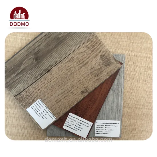 Wooden Finished Surface Treatment Click Lock Vinyl Plank Flooring
