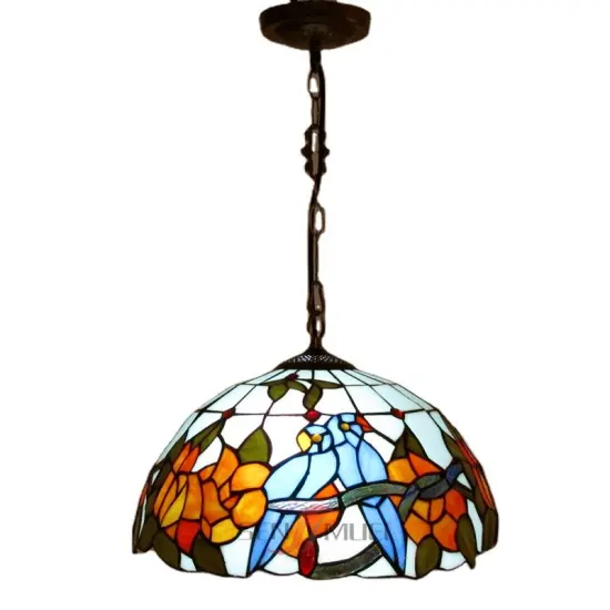 Handcrafted European Antique Tiffany Style Chandelier: A Stylish Decorative Lighting Solution