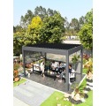 Aluminum Pergola Covered With Motorized Louvered Roof