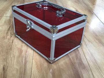 Estuche / Estuche de Maquillaje de Aluminio para Promociones con Bandeja