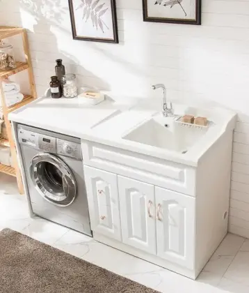 Washing machine combination cabinet countertop