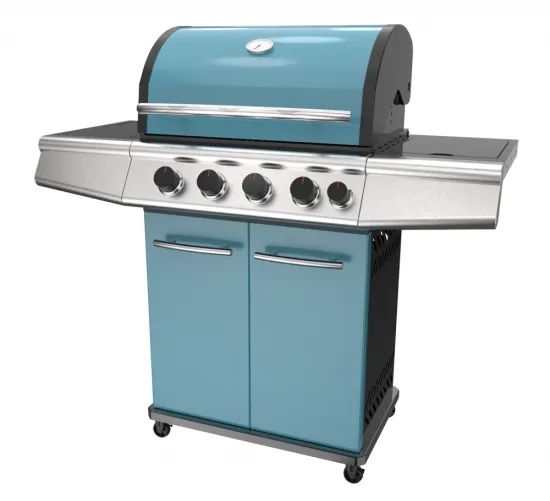 4 Burner Gas Barbecue Grill With Side Burner