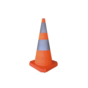 45cm Waterproof Oxford Cloth Road Cones with ABS Base - Portable and Collapsible Traffic Cones