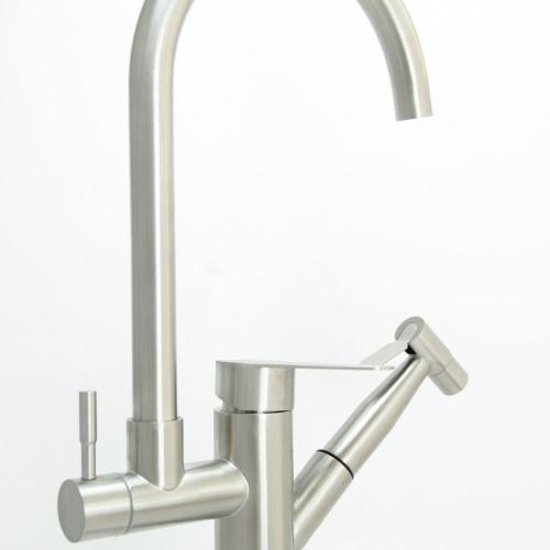 Flexible hose commercial pull out kitchen faucet with sprayer