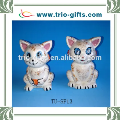 ceramic turtle salt and pepper set holder