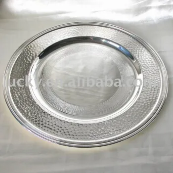 Hammered  Silverware- Round Plate