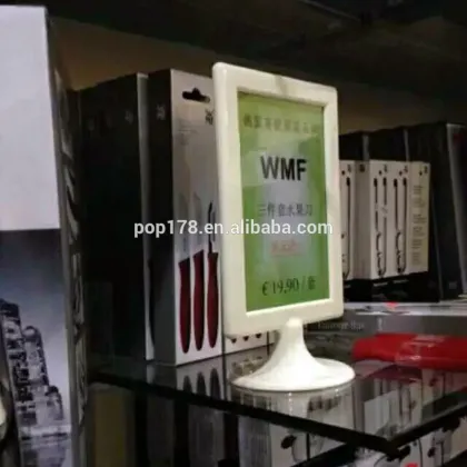 Fashion Design Plastic Menu Holder Stand For Bar