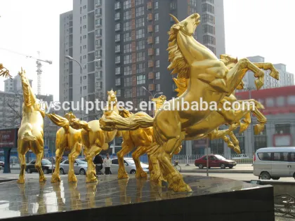 30 years factory supplied famous large size bronze Apollo chariot and eight horses sculpture for decoration