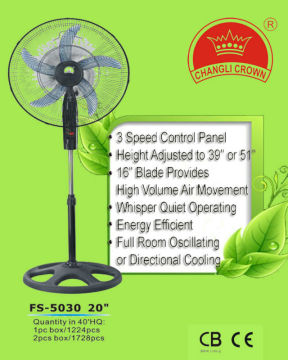 20" standing fan with big motor