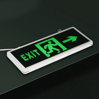 Green Aluminum Plastic Fire Exit Door Indicator LED Emergency Exit Light with Battery