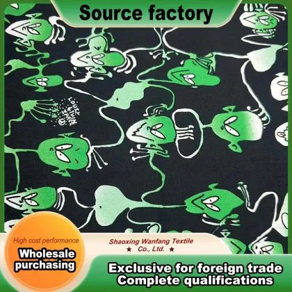 Alien Motif Cotton Poplin for Trendy Outfits