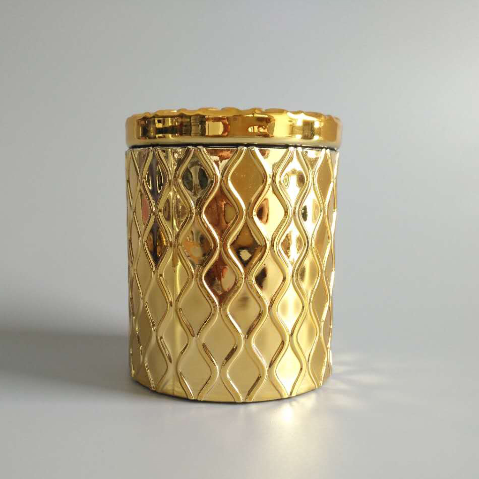 Airtight Gold Glass Candle Jar2