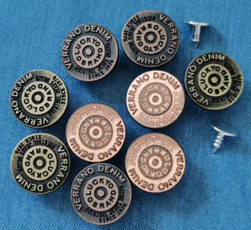 Custom Embossed Logo Jeans Buttons