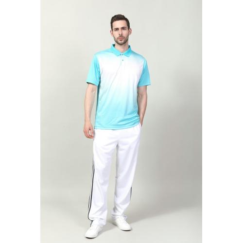 Digital Printing Fine Stripe Fading MEN'S SHORT SLEEVE DIGITAL PRINTED GOLFER Factory