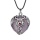 Rose Quartz Heart Antique Silver Double Dragon Stone Pendant (32x42mm) Necklace 45cm Black Cord