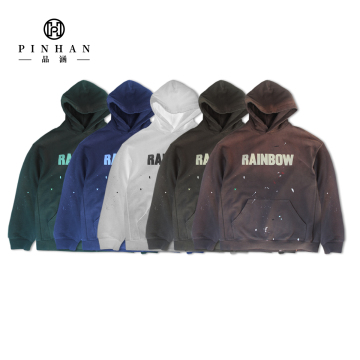การออกแบบสายรุ้งที่เป็นเอกลักษณ์การออกแบบ hoodies &amp; sweatshirts ของผู้ชาย