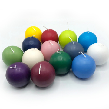 Bougies de forme de boule de couleur personnalisées en vrac