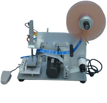  Semi-Automatic Bottle Label Sticker Machine for Flat Surfaces and Square Bottles 