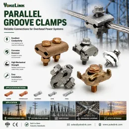 Copper Bronze/Alumunium Parallel Groove Clamps For Grounding & Bonding System